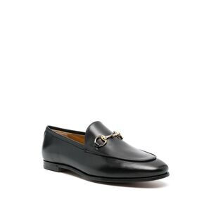 GUCCI Calfskin Womens Jordaan Loafers Size 37 Black